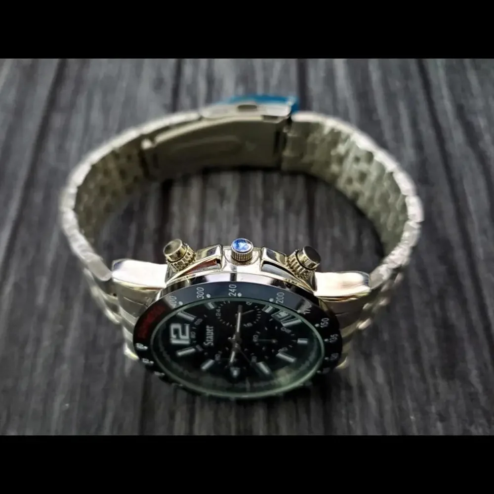 New In Box Stauer‎ 38061 Jet Setter Chronograph Mens Watch